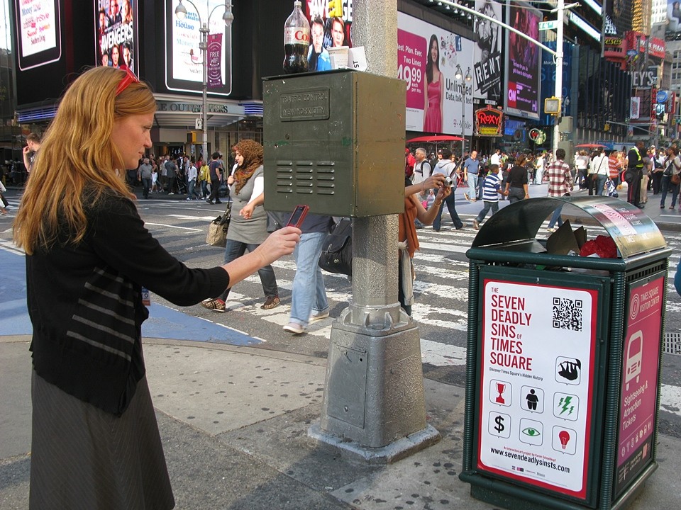 Poster in situ in Times Square
