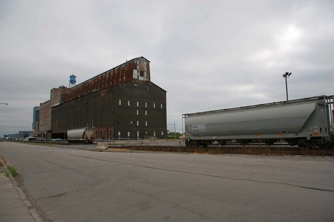 Factory with train